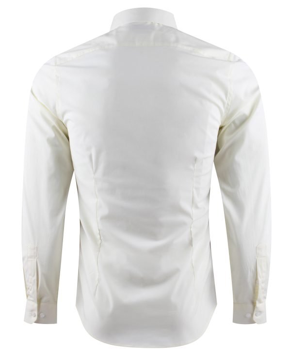 Overhemd ENZOCAMICIA Lange Mouw Stretch Met Slanke Pasvorm Gebroken Wit | Rachelle Off White - Afbeelding 2