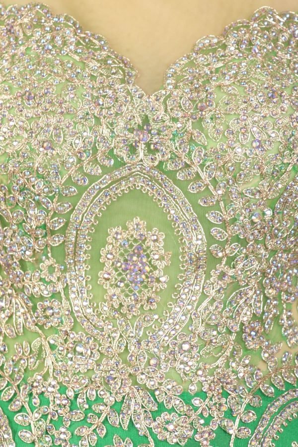 Verleidelijke Jersey Jewel Neckline Zeemeermin Avondjurken Met Staaflijst - Afbeelding 10