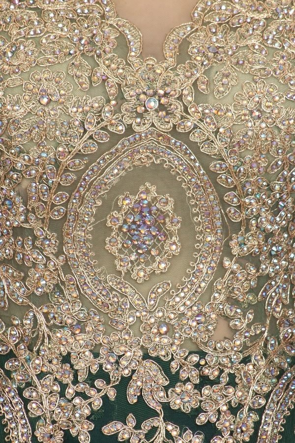 Verleidelijke Jersey Jewel Neckline Zeemeermin Avondjurken Met Staaflijst - Afbeelding 15