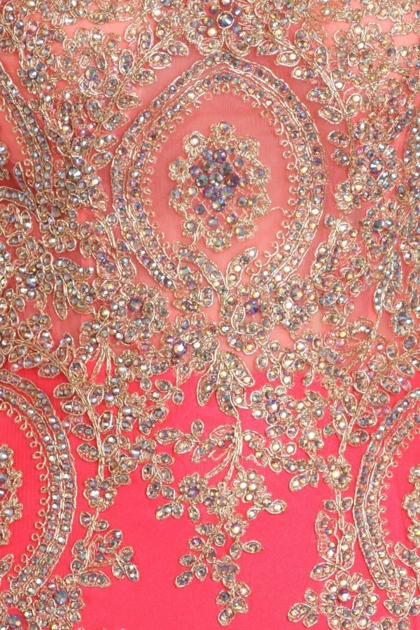 Verleidelijke Jersey Jewel Neckline Zeemeermin Avondjurken Met Staaflijst - Afbeelding 20
