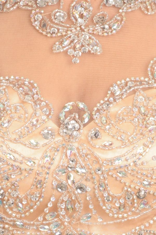 Mouwloze Zeemeerminjurk Met Geborduurde Details - Afbeelding 5