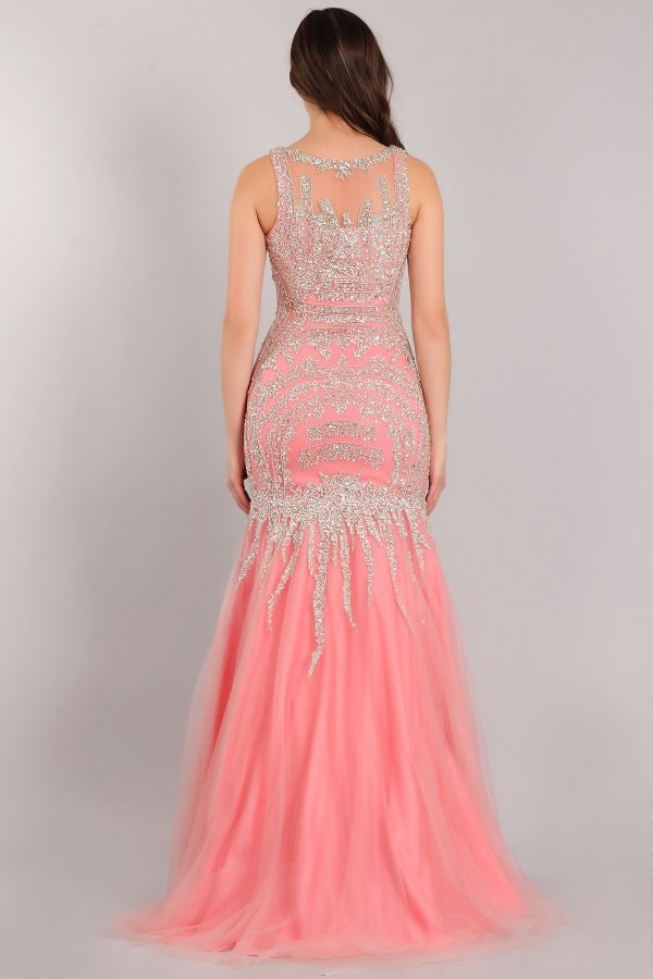 Gorgeous Tulle Halter Neckline Mermaid - Afbeelding 2