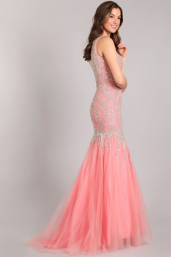 Gorgeous Tulle Halter Neckline Mermaid - Afbeelding 3